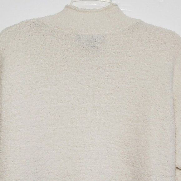 Natural Collections Mock Neck White Sweater, Size Large - Picture 10 of 10
